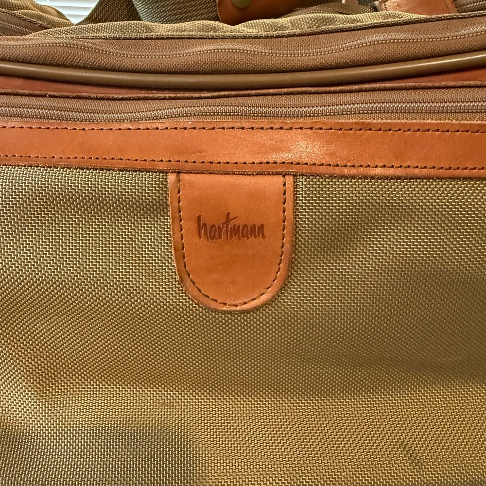 Vintage Hartmann Tan Leather Trim Men's Bag